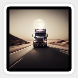 Moon Truck Sticker